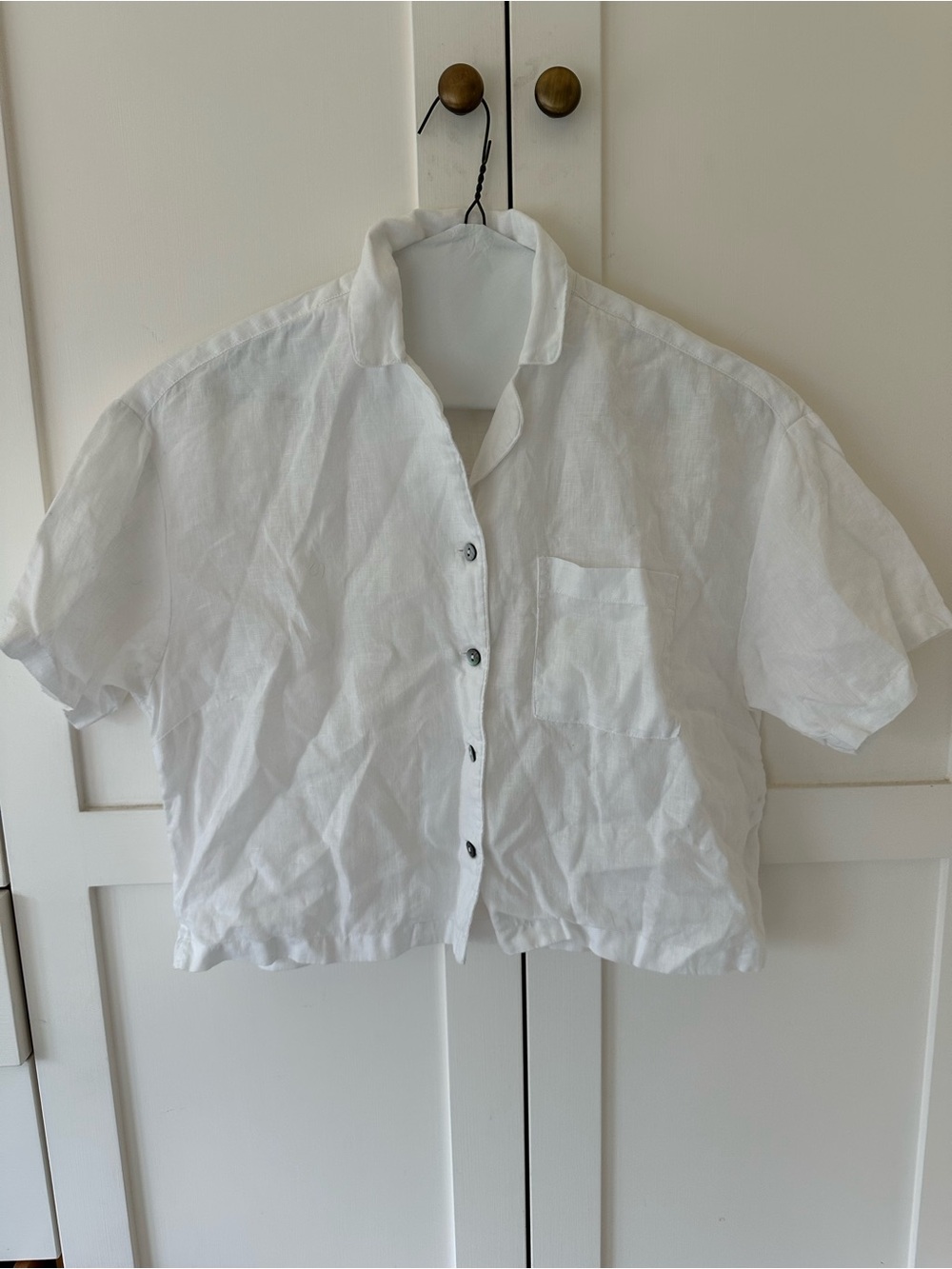 French Brand White Linen Shorts Set XS Bridal Lounge PJ - Picture 5 of 8